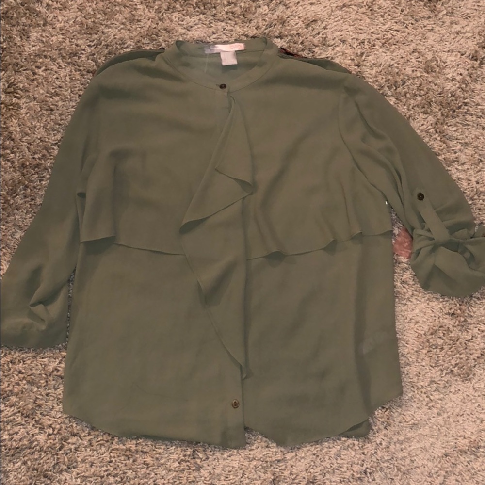 Hunter green blouse